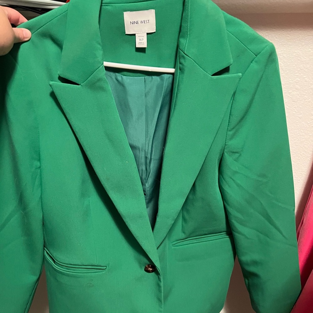 Nine West Women’s Blazer- Kelly Green| sz 16p